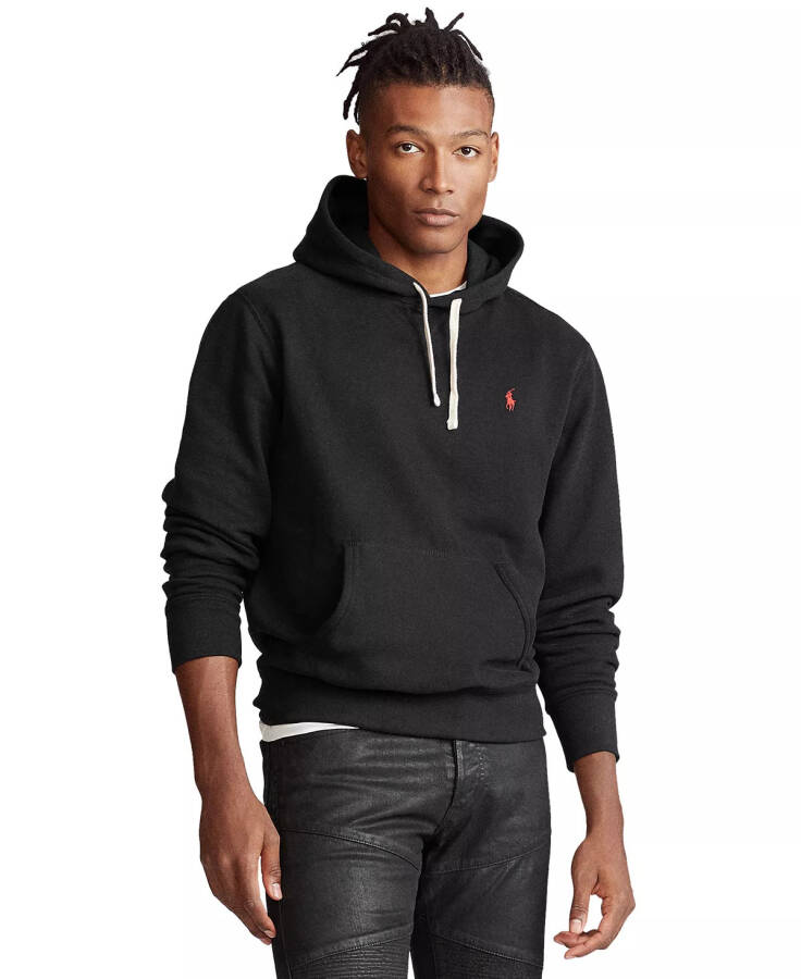 Men's RL Fleece Hoodie Polo Black - 1