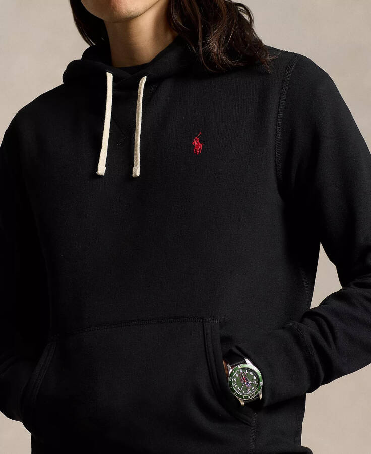 Men's RL Fleece Hoodie Polo Black - 4