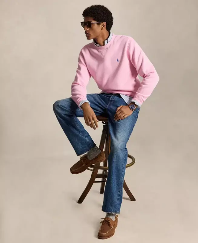 Men's RL Fleece Sweatshirt - Carmel Pink - 2