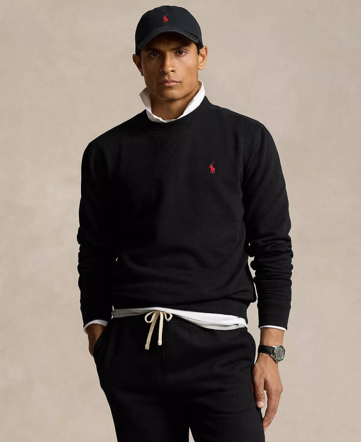 Men's RL Fleece Sweatshirt Polo Black - 3