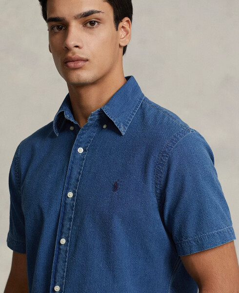 Men's RL Prepster Classic-Fit Seersucker Shirt Dark Indigo - 3