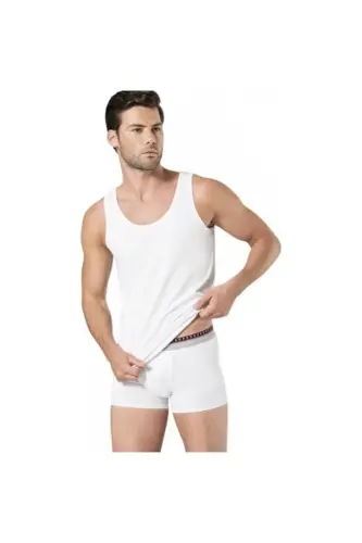 Men's Robe Pajamas Set Undershirt Boxer Set Socks Set-Navy Blue - PIERRE CARDIN (1)