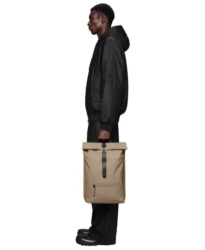 Men's Rolltop Rucksack Bag - Beige - 4