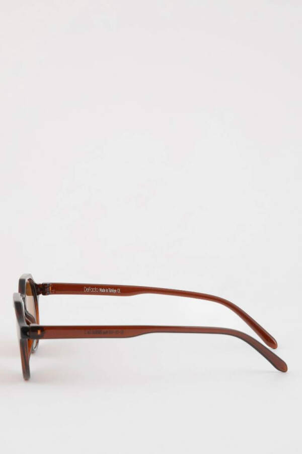 Men's Round Sunglasses Dark Brown - 3