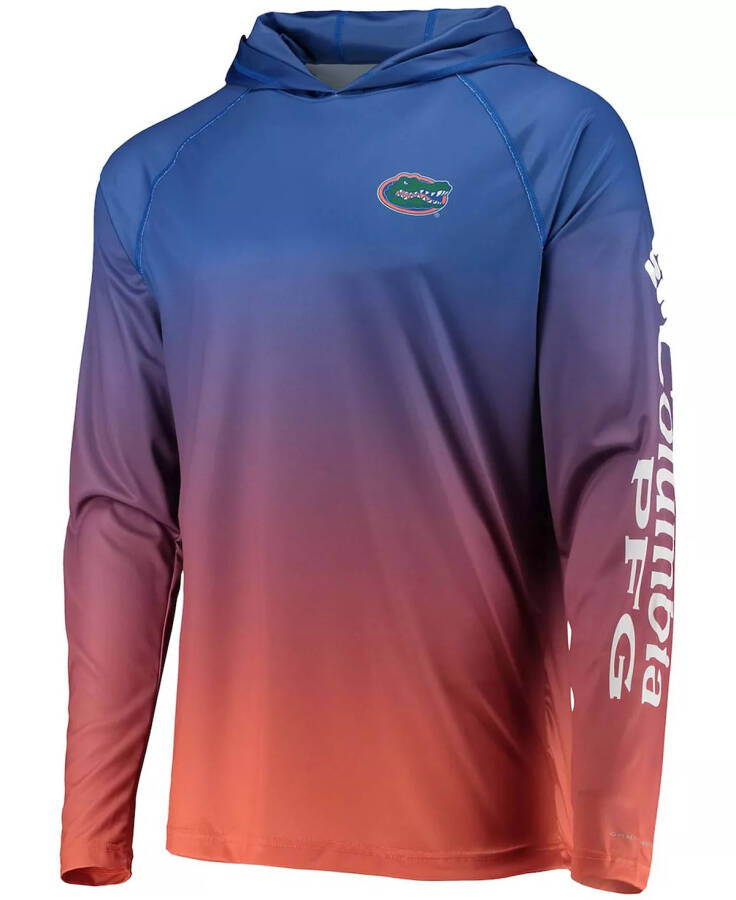 Men's Royal Florida Gators Terminal Tackle Omni-Shade UPF 50 Long Sleeve Hooded T-shirt Royal - 4