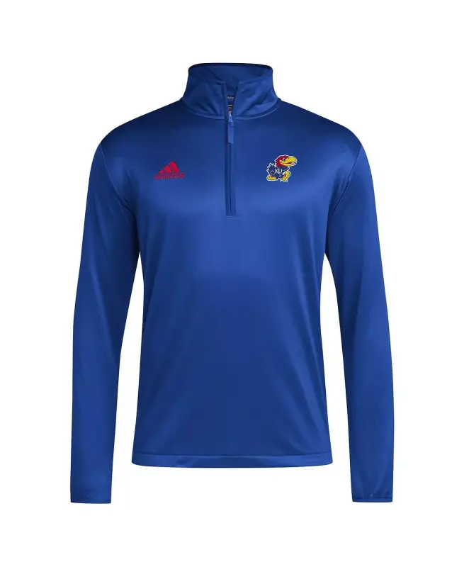 Men's Royal Kansas Jayhawks 2024 Coaches Sideline Quarter-Zip Top-Royal - 3