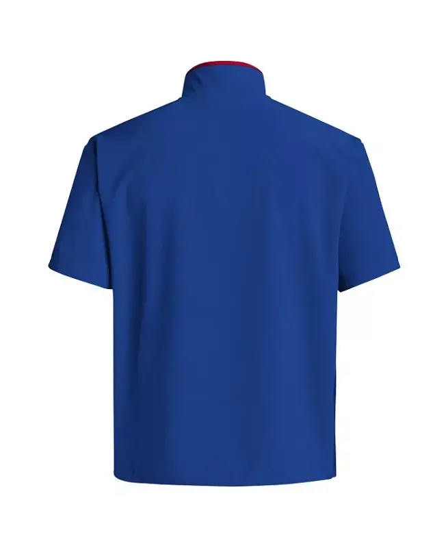 Men's Royal Kansas Jayhawks Coaches Sideline Half-Zip Short Sleeve Jacket-Royal - 3