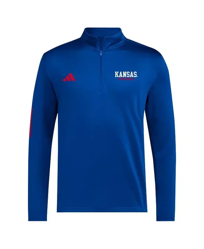 Men's Royal Kansas Jayhawks Half-Zip Pullover Golf Jacket-Royal - 3