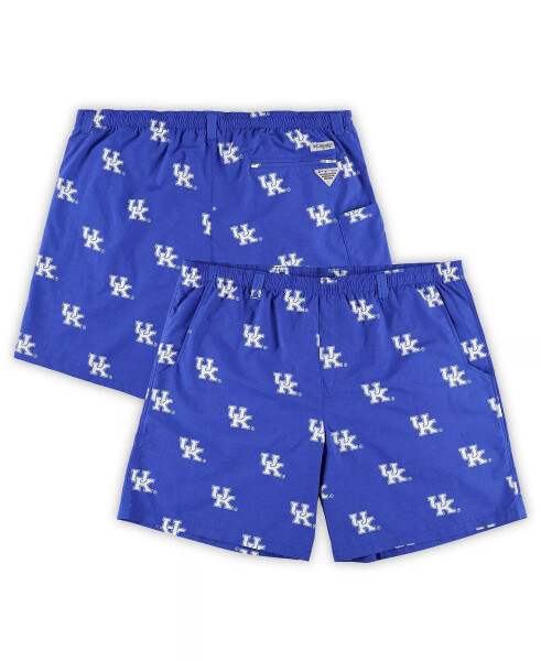 Men's Royal Kentucky Wildcats Big and Tall Backcast II Allover Print Logo Omni-Shade Shorts Royal - 2