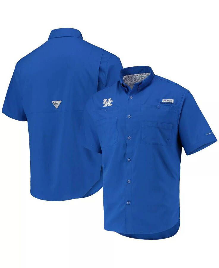 Men's Royal Kentucky Wildcats Tamiami Omni-Shade Button-Down Shirt Royal - 1