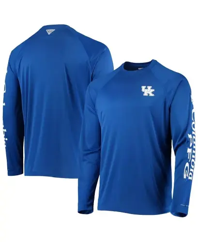 Men's Royal Kentucky Wildcats Terminal Tackle Omni-Shade Raglan Long Sleeve T-shirt - Royal - 1