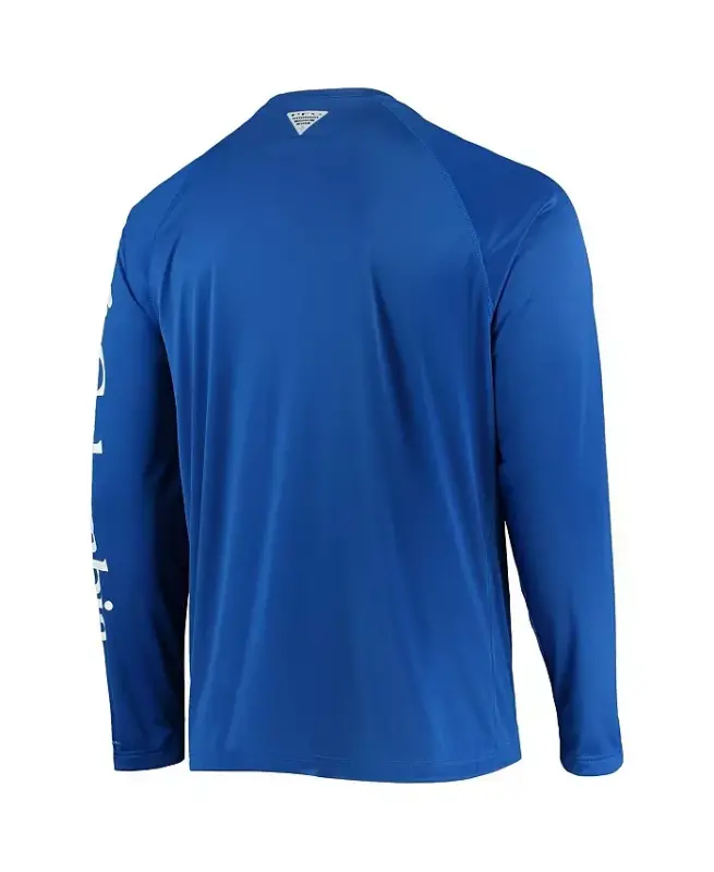 Men's Royal Kentucky Wildcats Terminal Tackle Omni-Shade Raglan Long Sleeve T-shirt - Royal - 3