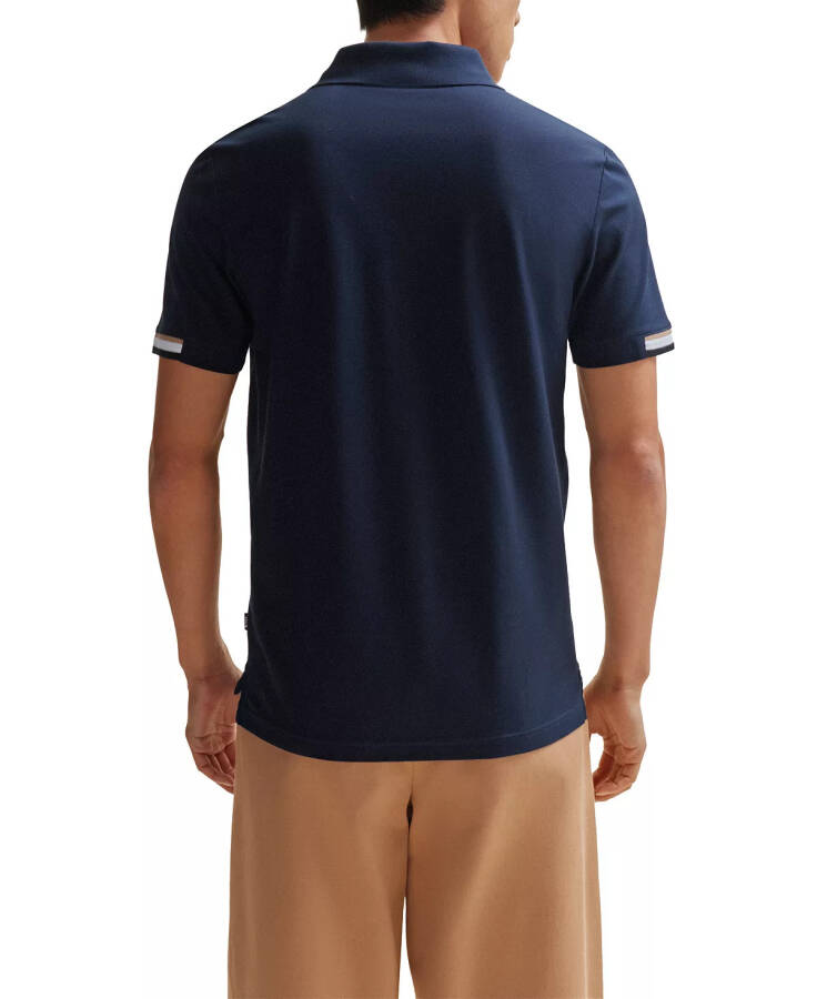 Men's Rubberized Logo Regular-Fit Polo Shirt Dark Blue - 6