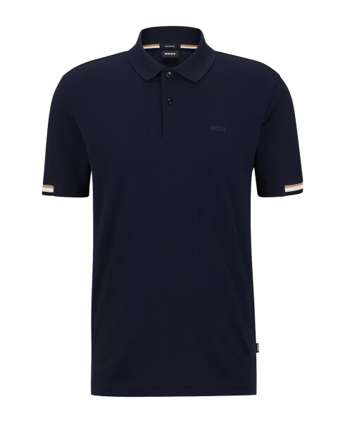 Men's Rubberized Logo Regular-Fit Polo Shirt Dark Blue - 4