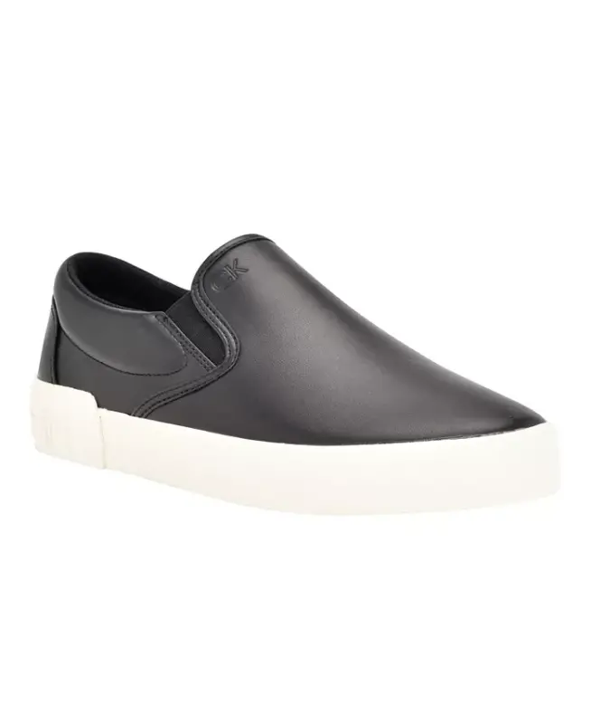 Men's Ryor Casual Slip-On Sneakers - Black, Egret - 1