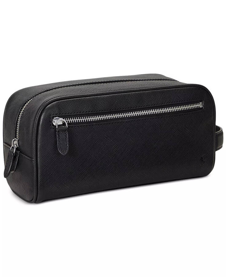 Men's Saffiano Leather Travel Case Black - 1