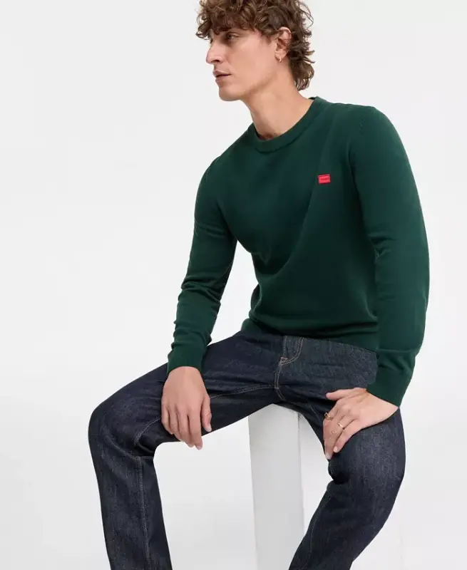 Men's San Cassius Logo Sweater, Created for Modazone - Open Green - 2