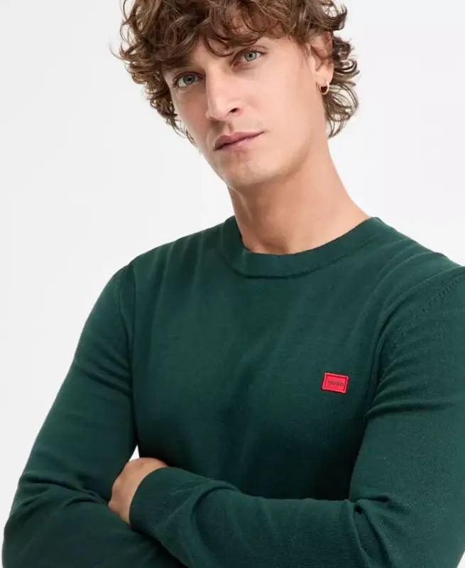 Men's San Cassius Logo Sweater, Created for Modazone - Open Green - 3