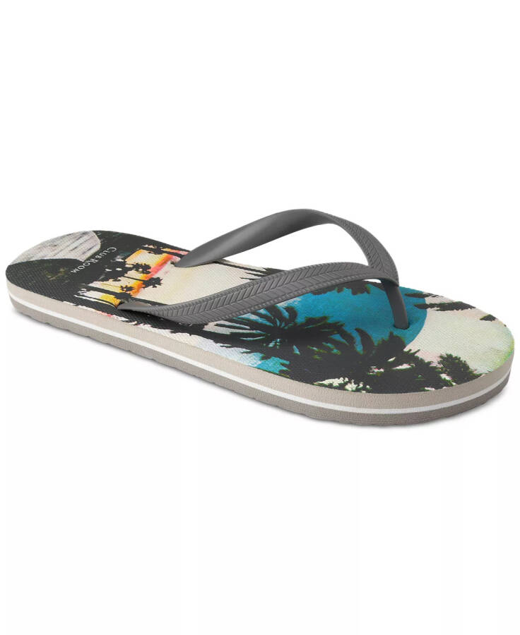 Men's Santino Flip-Flop Sandal, Created for Modazone Grey Palm - 4