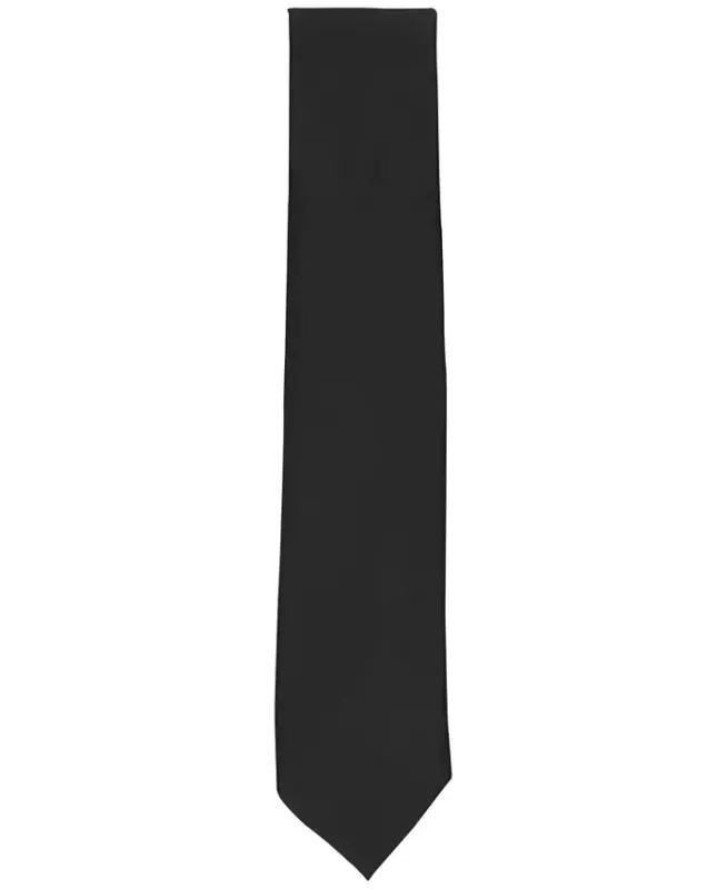 Men's Sapphire Solid Tie-Black - 2