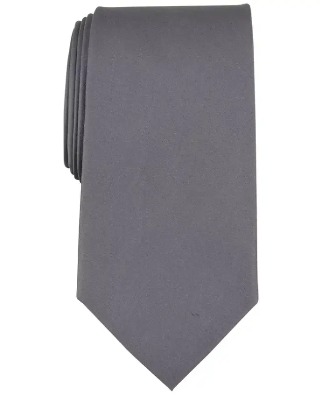 Men's Sapphire Solid Tie-Grey - 1