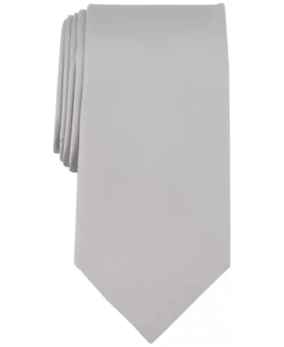 Men's Sapphire Solid Tie-Silver 