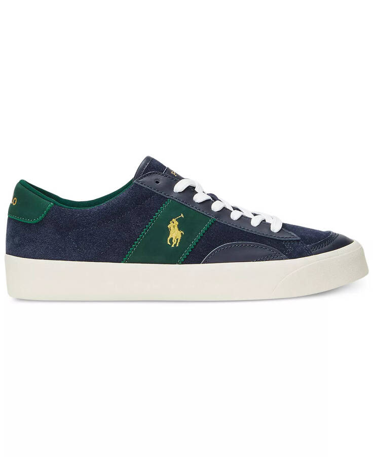 Men's Sayer Leather-Suede Sneaker NAVY/FOREST - 3