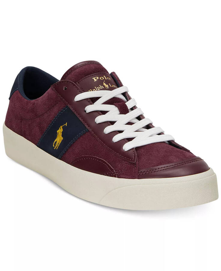 Men's Sayer Leather-Suede Sneaker WINE/NAVY - 1