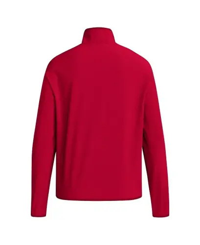 Men's Scarlet Nebraska Huskers Coaches Sideline Half-Zip Jacket-Scarlet - 3