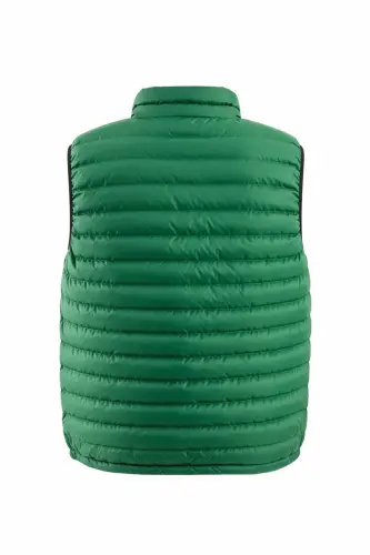 Men's Seasonal Puffer Vest Inner Lined Water Repellent Windproof Stand-Up Collar Lightweight Padded Sports Vest - Green - D1FFERENCE (1)