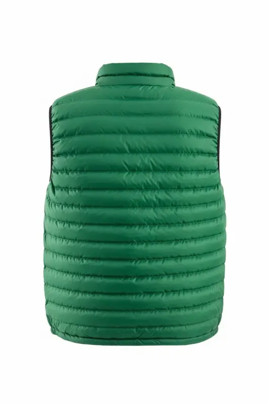 Men's Seasonal Puffer Vest Inner Lined Water Repellent Windproof Stand-Up Collar Lightweight Padded Sports Vest - Green - 2
