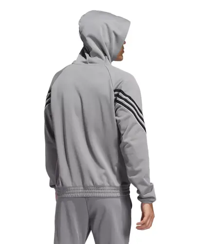 Men's Select Foundation Fleece Basketball Hoodie-Gray, Black - 2