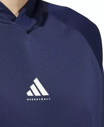 Men's Select Foundation Fleece Basketball Hoodie-Team navy blue, White - 3