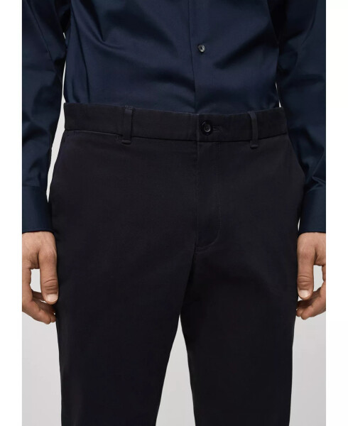 Men's Serge Chino Trousers Dark Navy - 5