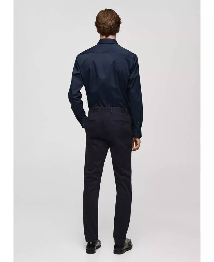 Men's Serge Chino Trousers Dark Navy - 6