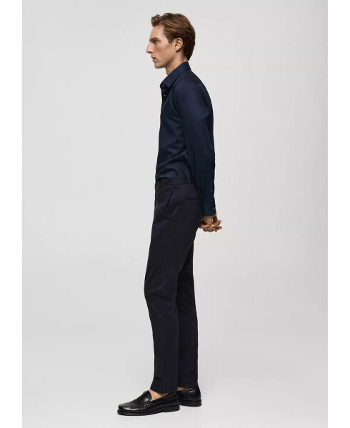 Men's Serge Chino Trousers Dark Navy - 7