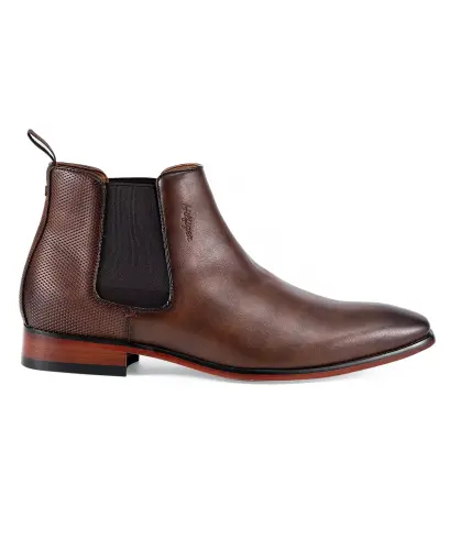 Men's Sesame Chelsea Dress Boots-Dark Brown - TOMMY HILFIGER (1)