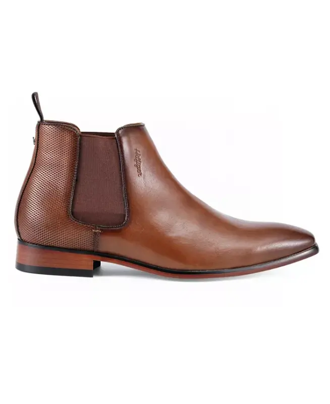 Men's Sesame Chelsea Dress Boots - Medium Brown Burnished - 2