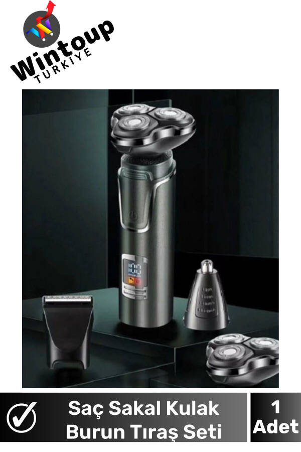 Men's Shaving Set 3-in-1 Digital Display 3 Head Shaver Men's Care - 5