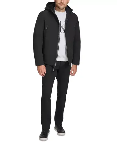 Men's Sherpa Lined Infinite Stretch Soft Shell Jacket -Black - 6
