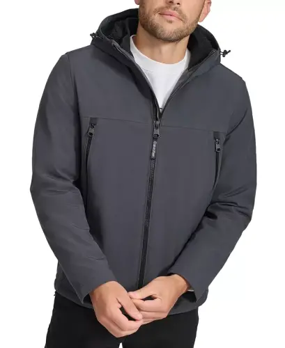 Men's Sherpa Lined Infinite Stretch Soft Shell Jacket -Iron 