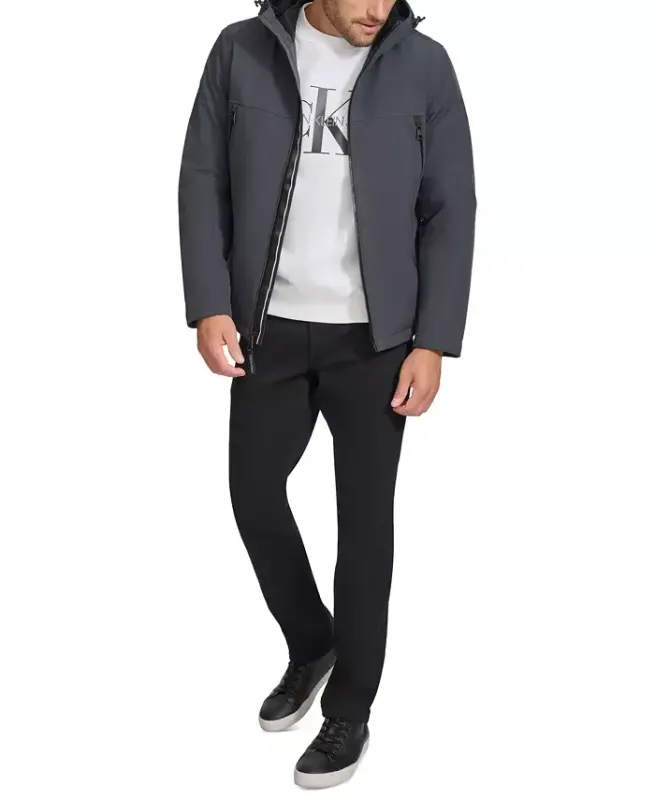 Men's Sherpa Lined Infinite Stretch Soft Shell Jacket -Iron - 4