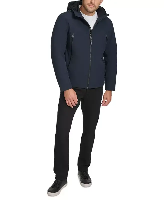 Men's Sherpa Lined Infinite Stretch Soft Shell Jacket -True Navy - 6