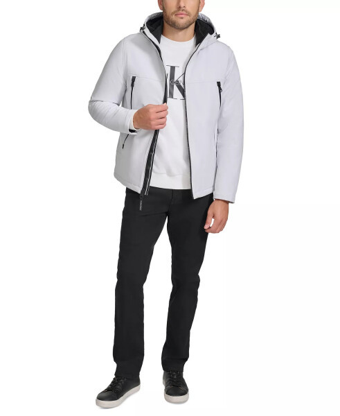 Men's Sherpa Lined Infinite Stretch Soft Shell Jacket White - 4