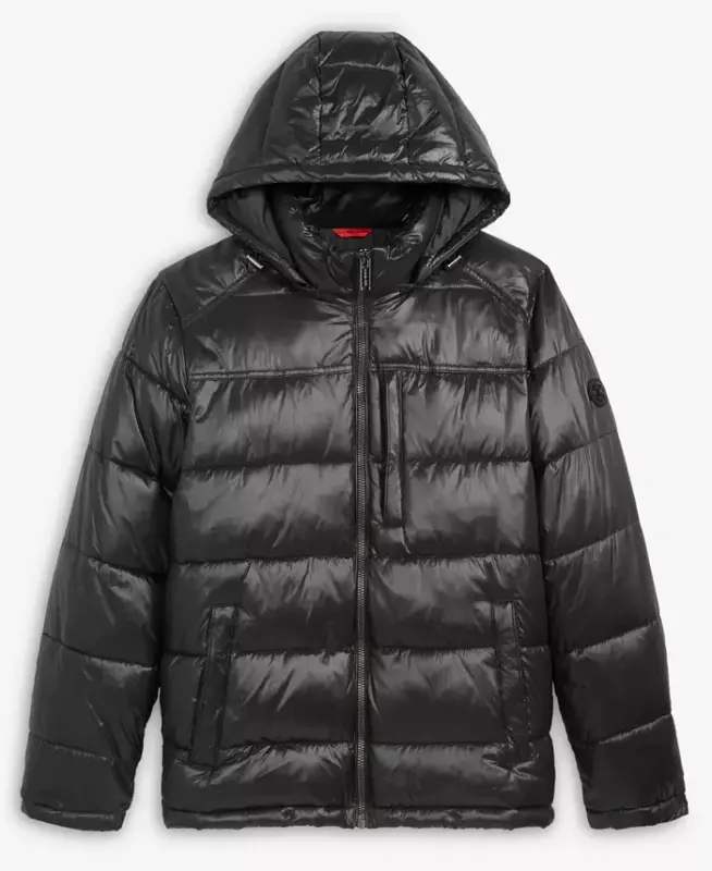 Men's Shine Puffer Jacket-Dark Olive - 7