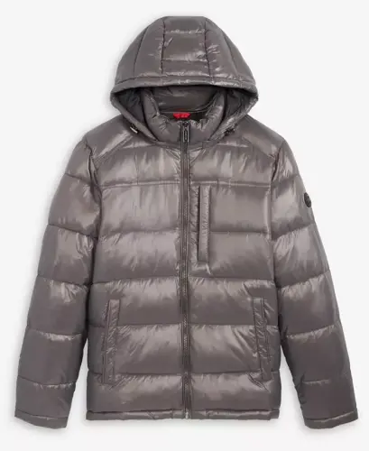 Men's Shine Puffer Jacket-Smoke - 5