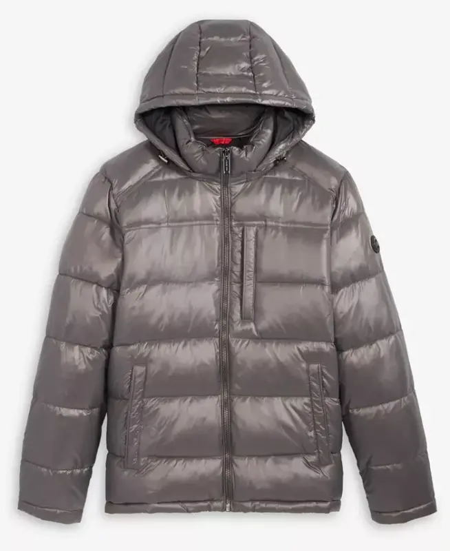 Men's Shine Puffer Jacket-Smoke - 5