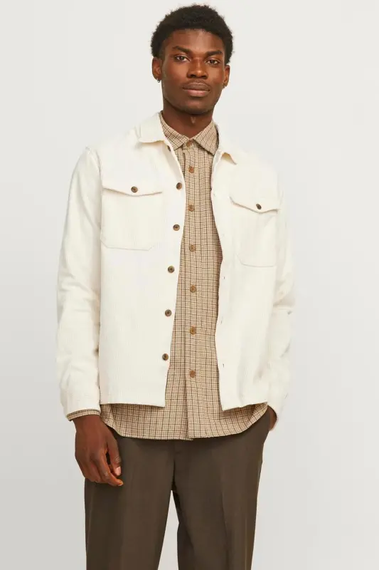 Men's Shirt with Pocket-ECRU - JACK & JONES