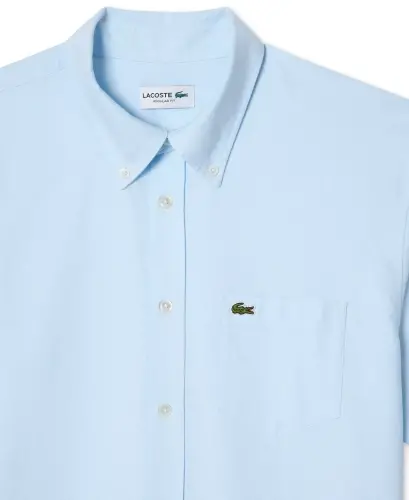 Men's Short Sleeve Button-Down Oxford Shirt - LACOSTE (1)