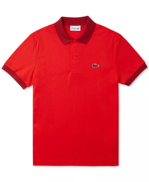 Men's Short-Sleeve Contrast-Trim Polo Shirt, Created for Modazone F8m Redcurrant Bush - 1